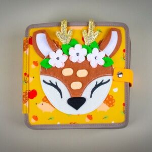 Personalized Felt Deer Quiet Book